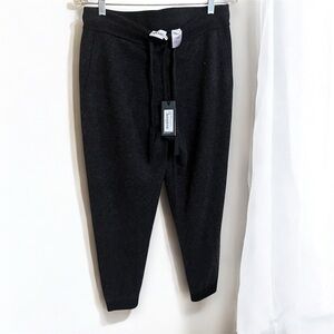 R Label NWT Cashmere Wool Dark Gray Super Soft Jogger Sweatpants Medium